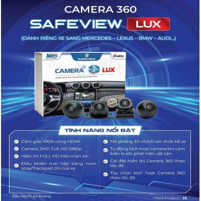 Camera 360 Safeview LUX-300 dành riêng Mercedes - Lexus - BMW - Audi