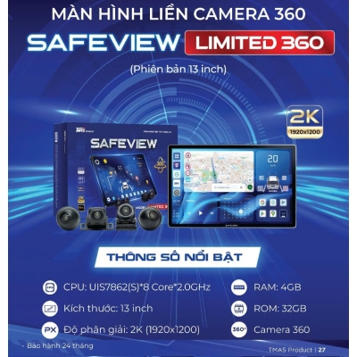 Màn hình liền Camera 360 Safeview Limiter 360 13 Inch