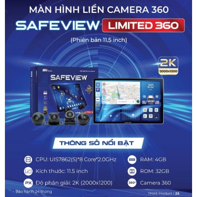 Màn hình liền Camera 360 Safeview Limiter 360 11.5 Inch 2K